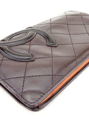 CHANEL Purse Brown orange Women Authentic secondhand